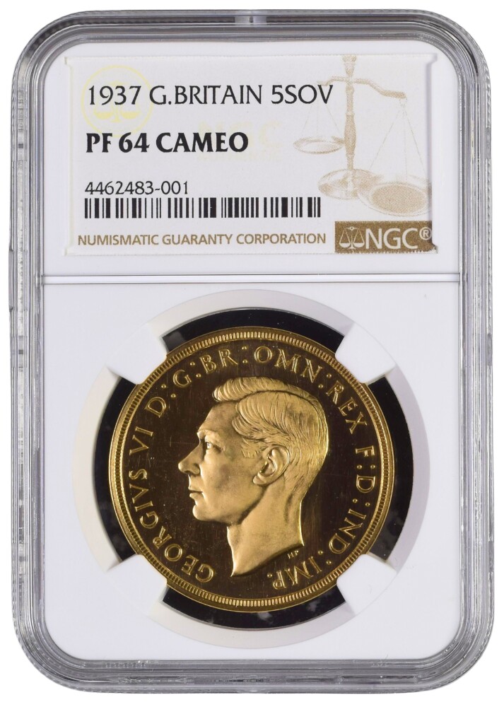 1937 イギリス ジョージ6世 5ポンド金貨｜NGC PF64 CAMEO｜希少な逸品 | 鑑定済みアンティークコイン専門 – aokicoin –